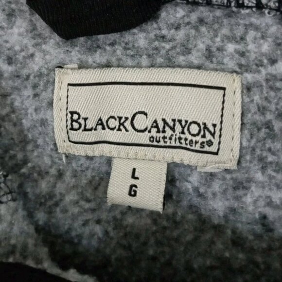 Black Canyon Outfitters Gray Fleece Hoodie Men's Size Large Full Zip - Picture 4 of 6